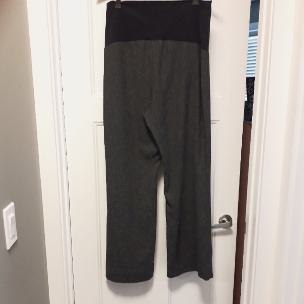 Thyme Maternity Charcoal Tweed Dress Pants - Picture 2 of 6